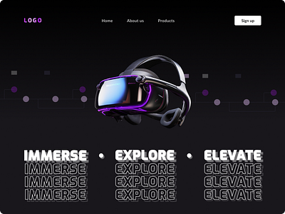 Futuristic VR Website - landing page landing page ui ux ui ui ux ux website design