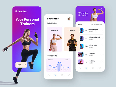 Fit Mentor design graphic design ui user experience user interface ux web design