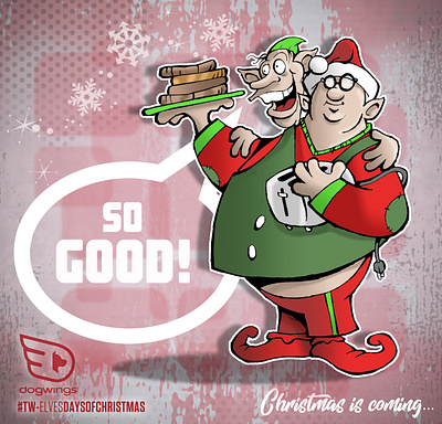 #Tw-elvesdaysofChristmas 10 Toaster elf cartoon illustration chipdavid christmas dogwings drawing elf funny sketchstories toast