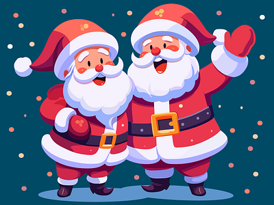 Singing Santa Clauses cheerful mood holiday new years eve presents santa claus songs