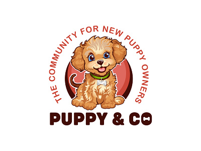 Puppy community cute illustration logo animal animal logo community dog dogs emblem graphic design illustration logo puppy puppy owners