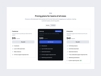Pricing Section 123done clean design design system figma icon set icons minimalism price pricing pricing page pricing section ui ui kit