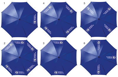 Umbrella mockup options graphic design product design