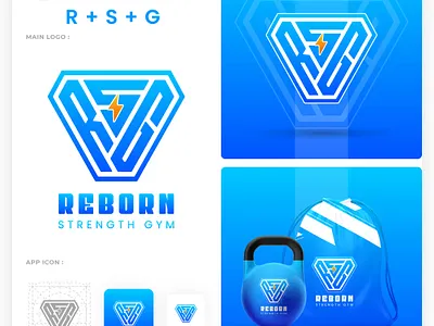 RSG Monogram gym and fitness workout Logo Design. bolt logo branding creative design creative logo exercise logo design fitness logo graphic design gym logo initial letters logo initial logo lettermark logo lighting bolt logo logo logo design minimal logo monogram logo personal logo rsg logo rsg logo design workout logo