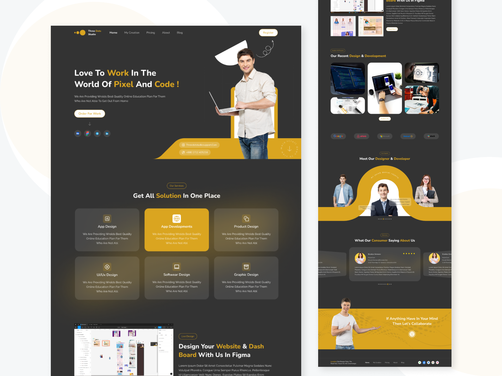 Portfolio Landing Page Designs, Themes, Templates And Downloadable ...