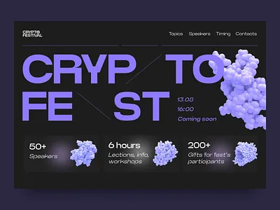 Landing Page For The Crypto Festival bitcoin branding crypto cryptocurrency dark theme dashboard design desire agency graphic design illustration landing landing page logo platform product design ui web web ui website