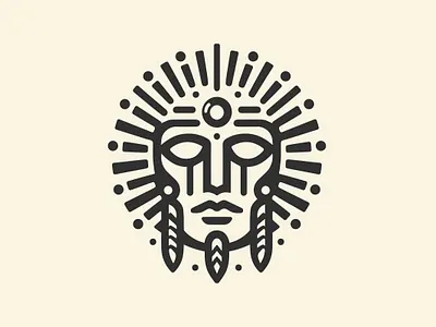 Totem Face Mask creative creative logo creative logo design design illustration logo logo design modern playful logo