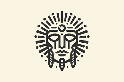 Totem Face Mask creative creative logo creative logo design design illustration logo logo design modern playful logo