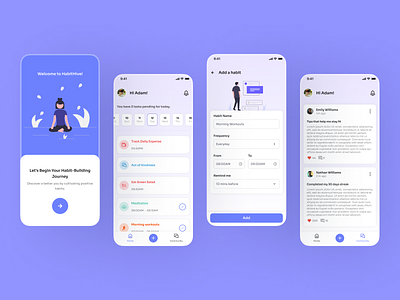 Habit Building App Interface branding ui