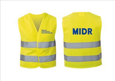 Mock-up of a vest for volunteers graphic design