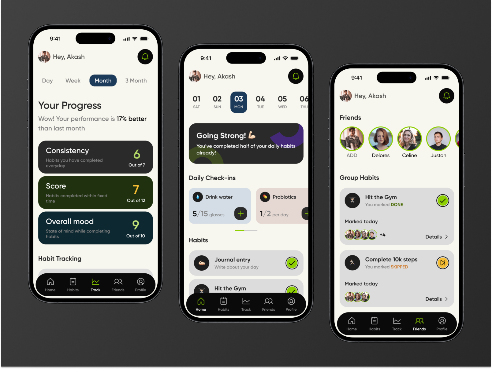 Habit Building App UI design Superdribbbs 🏀 Day 1 by Swapnaneel