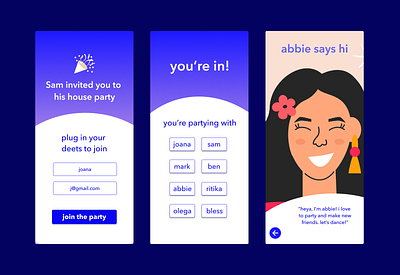 House Party Sign-up Screen app daily ui figma productivity ui ux
