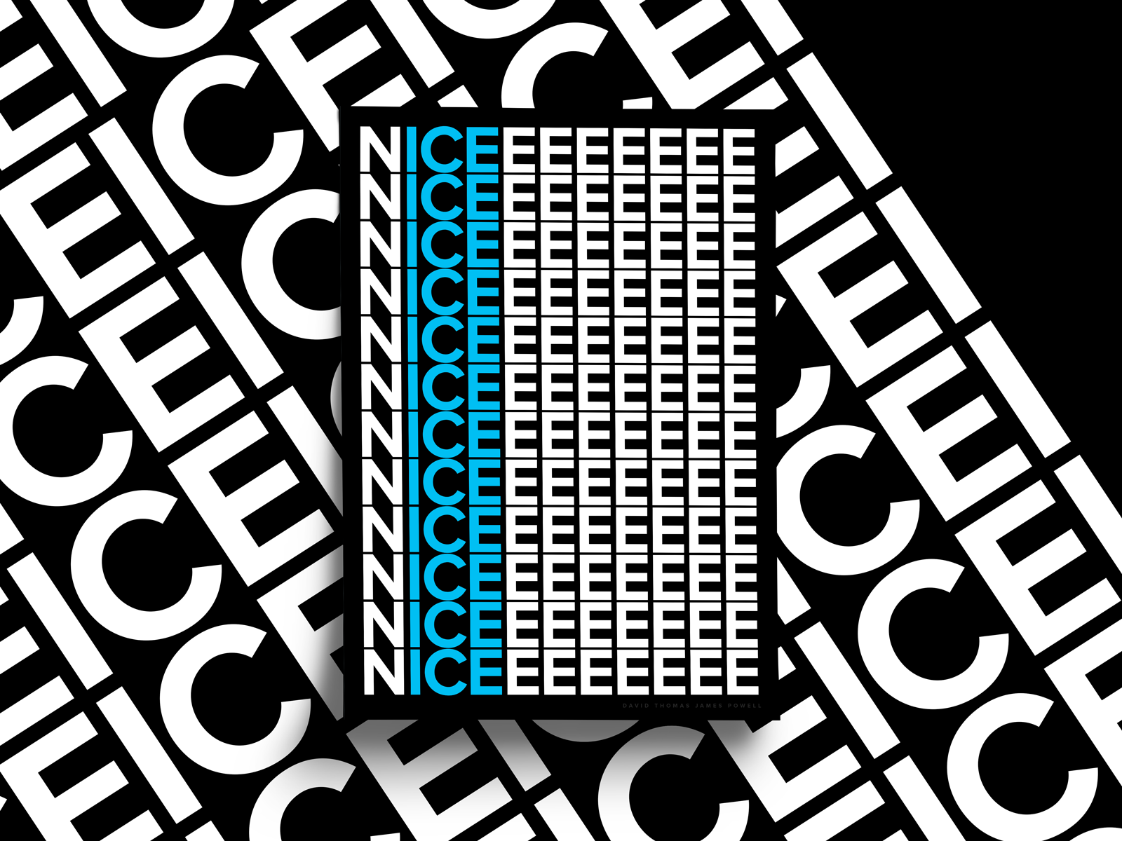 Typoster Series 08 art black blue collection design font graphic design poster design poster series poster set posters print design sans serif simple type typographic typography white word play wordplay