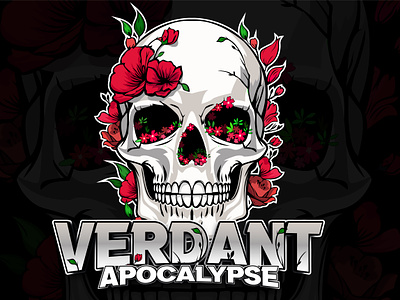 floral skull mascot logo character design clipart design floral skull floral skull mascot logo graphic design illustration logo mascot logo skull illustration skull logo skull mascot logo tattoo style vector