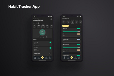 Habit Tracker App Shot 3d animation appdesign art branding design flat graphic design illustration illustrator logo motion graphics ui