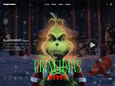 [Website] The Grinchmas Merry app concept figma graphic design grinch market online app online shop online web shop ticket ui ux video web