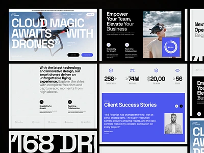 168 Drones - Product Landing Page branding design drone home homepage landing landing page logo page product typography ui uidesign user experience userinterface ux web web design