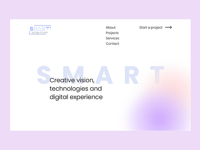 Website design for Design Studio SMART design figma logo ui web