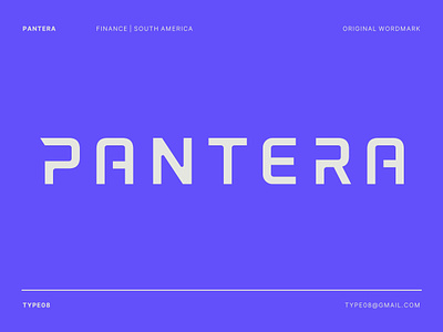 Pantera Wordmark animal blue crypto finance financial future futuristic logo logotype management pantera panther platform typography wordmark