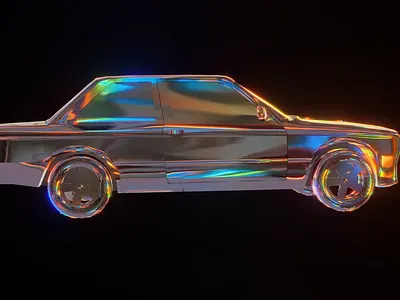 CHROME CAR 3d animation graphic design motion graphics