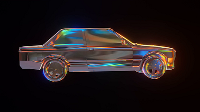 CHROME CAR 3d animation graphic design motion graphics