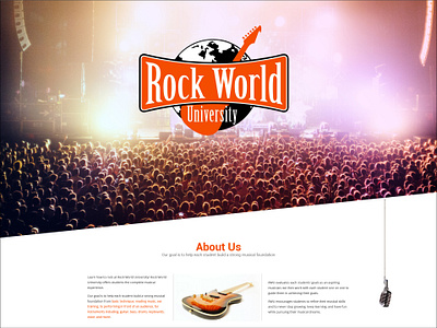 Musical University Landing Page landing page musical website website design