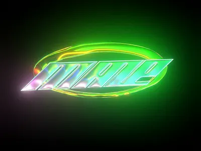 Maze- chrome typo 3d animation graphic design logo motion graphics