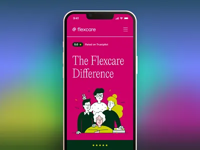 Travel Healthcare - Mobile Site brand branding care health healthcare identity illustration logo medical medicine nurse nursing travel type typography ui