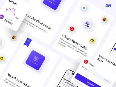 Bento Grids - Cards Section Cipherxchange aesthetic ai bento cards cool crypto design graphic design illustration landing page logo minimal minimalistic stats ui uiux ux vector