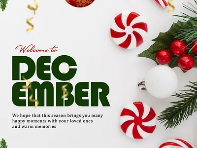 December branding design graphic design illustration logo social media post design typography