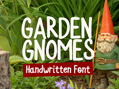 Garden Gnomes Font cartoon comic design display font font font design graphic graphic design hand drawn font hand drawn type hand lettering handwritten headline lettering logotype text type design typeface typeface design typography