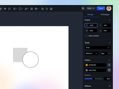 Figma re-design (dark) dark ui darkmode design system desktop app editor app figma design figma ui sidebar tools toolbar vector tool web app