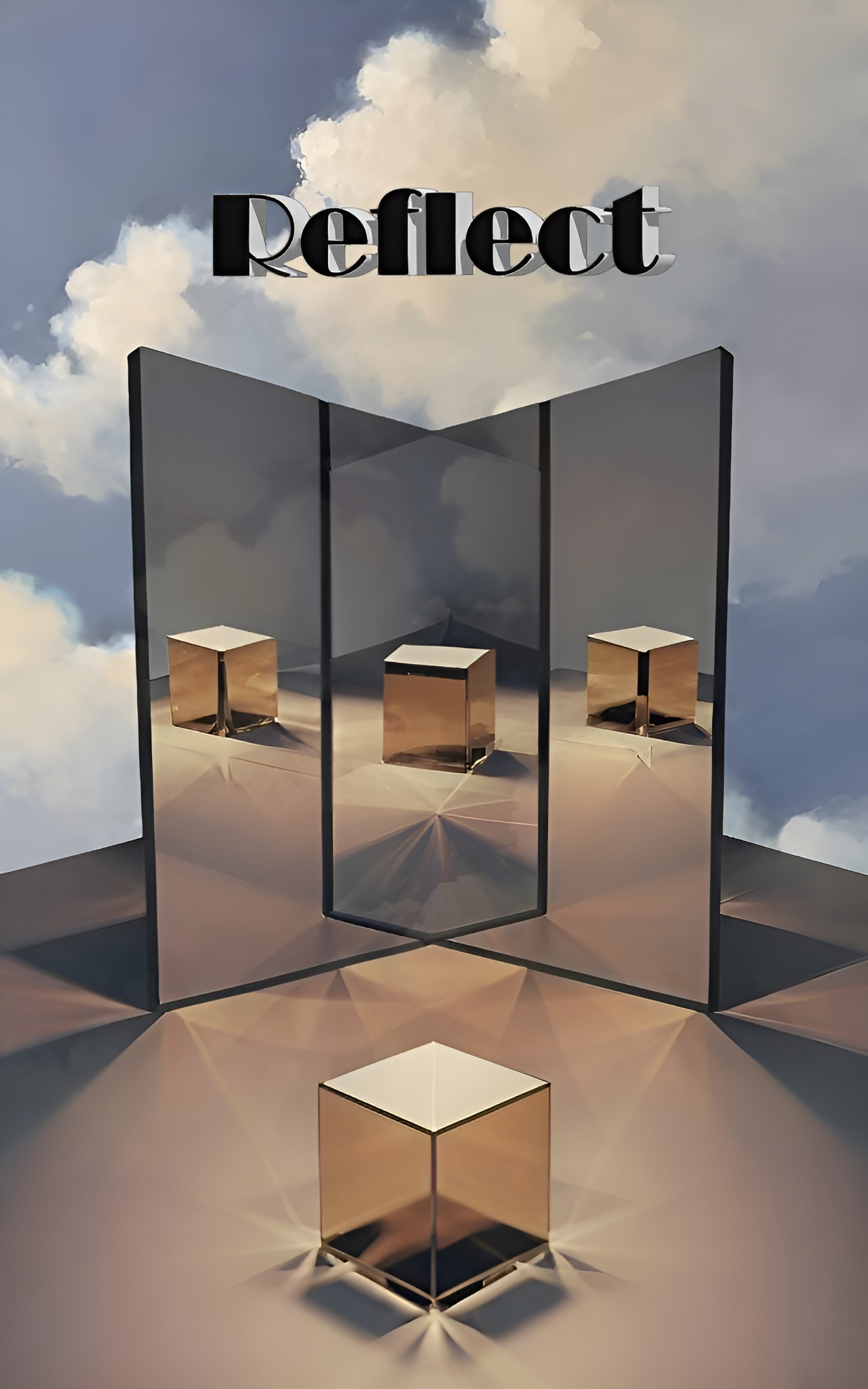 Reflect 3d ad ai brand identity brand voice branding graphic design illustration logo magazine magazine cover magazine design painting poster poster design poster idea print print art reflect typography