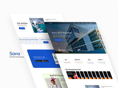 Sana (Hospital landing page) - Klusterthon hospital landing page hospital uii hospital web design hospital website medical landing page medicine landing page