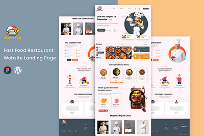 Restaurant Website Landing Page Design figma landing page ui uiux web design website design