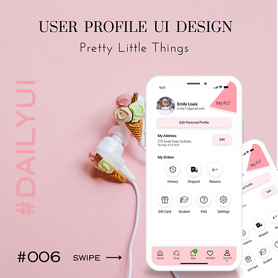 User Profile UI Design dailyui day6 figma ui uichallenge uidesign userprofilepage