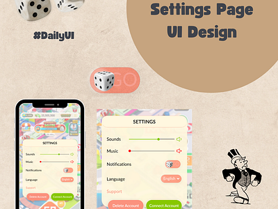 Settings Page UI design dailyui day7 figma settingspageuidesign ui uichallenge uidesign uiux uiuxdesigner