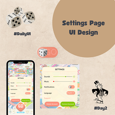 Settings Page UI design dailyui day7 figma settingspageuidesign ui uichallenge uidesign uiux uiuxdesigner