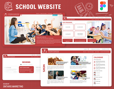 UI/UX Web Design: School / University Website (FIGMA) easy work figma graphic design landing page minimalism motion graphics school smart ui university web design website