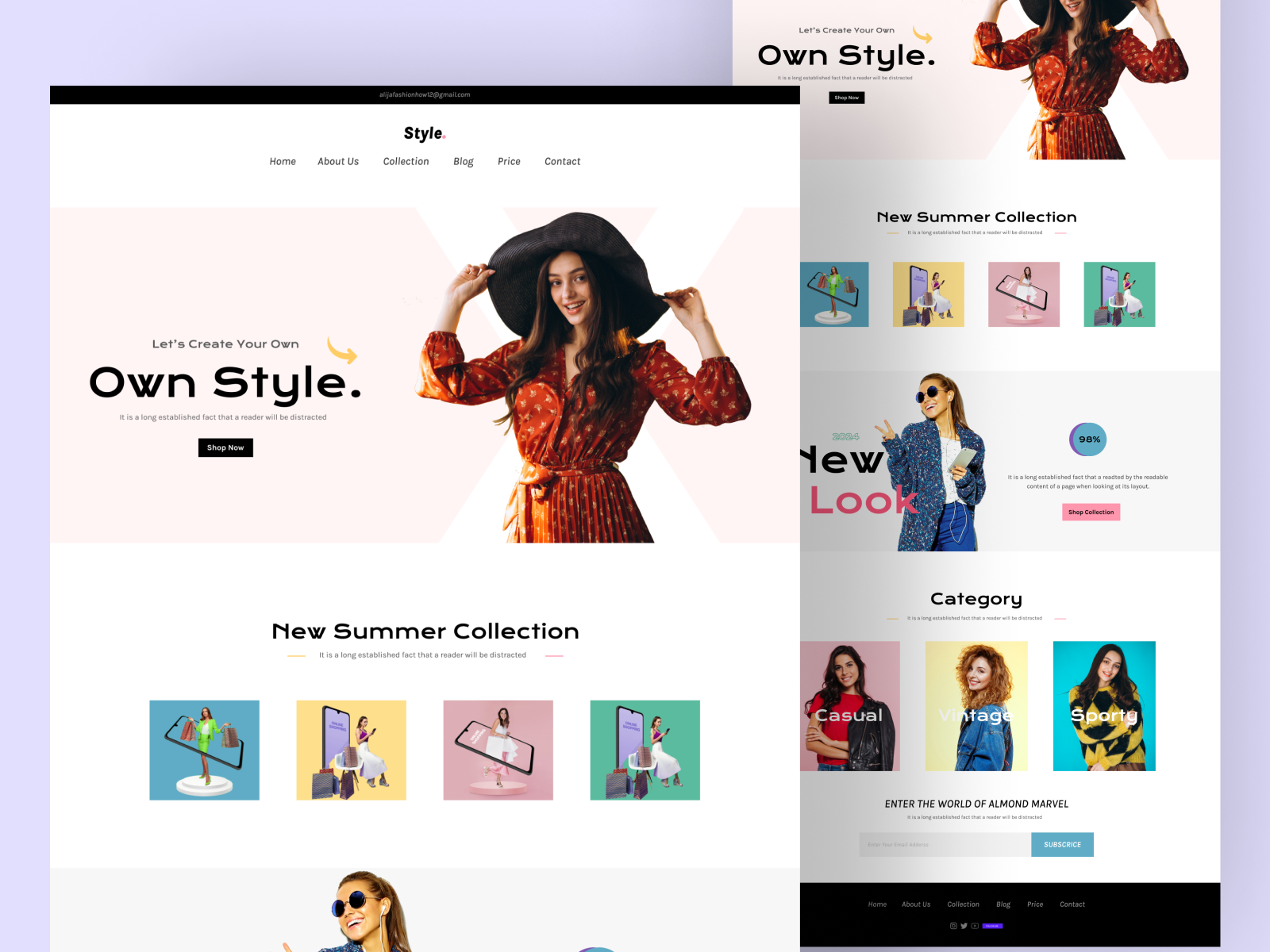 Fashion Landing Page Design by Mohammad Mominul Islam on Dribbble