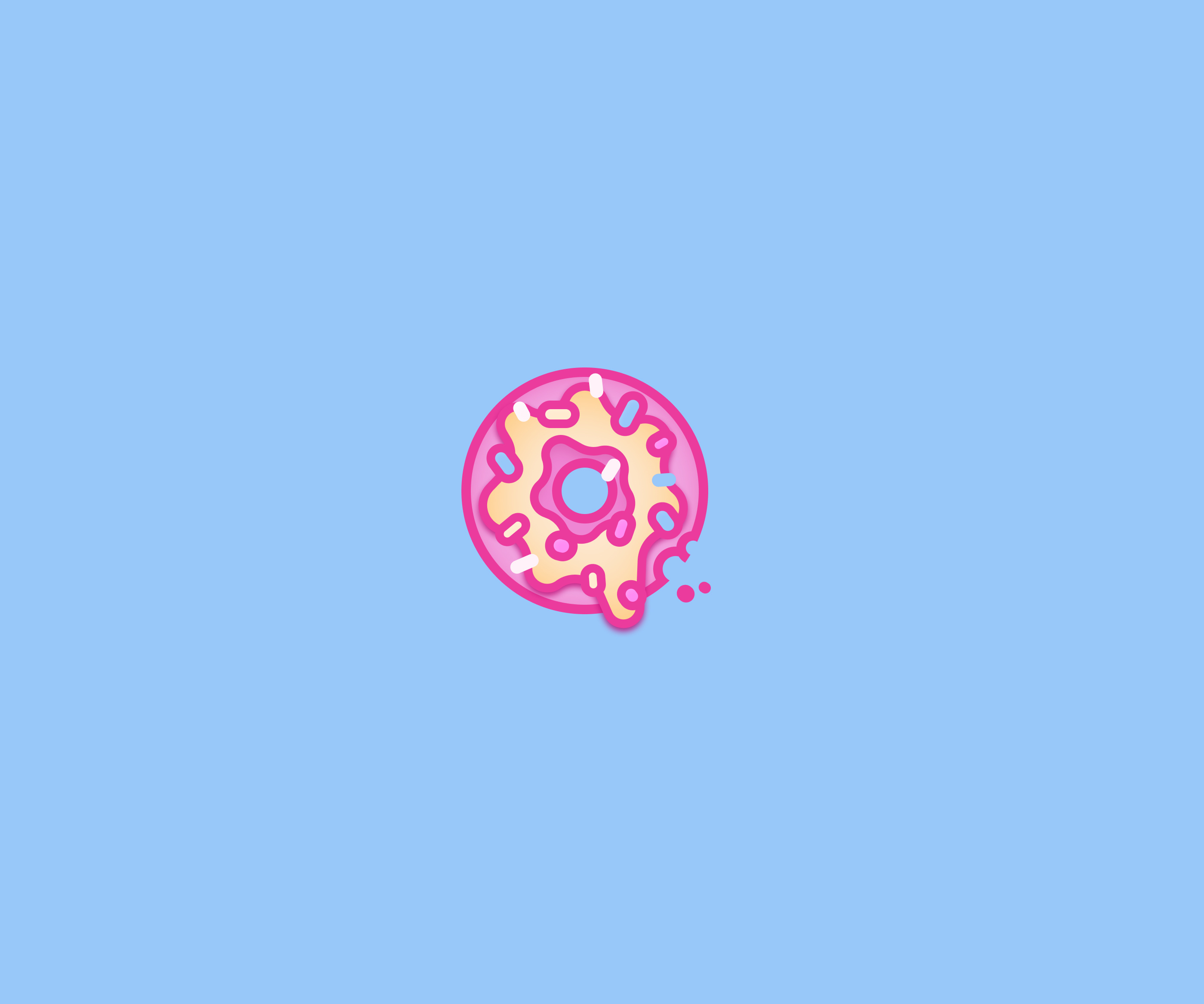 donut 🍩 art blue branding candy cg cute design digital donut draw food illustration logo paint pink sweet yellow