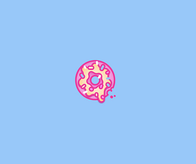 donut 🍩 art blue branding candy cg cute design digital donut draw food illustration logo paint pink sweet yellow