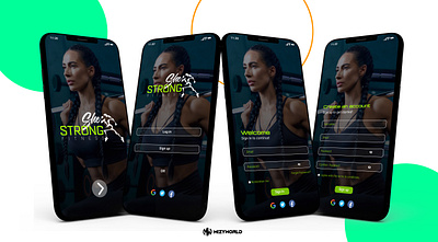 She strong fitness (100days dailyui challenge) #001 #DailyUI 3d animation app branding design graphic design logo motion graphics ui vector