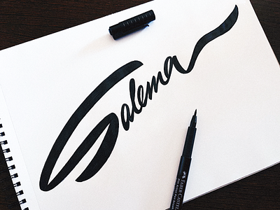 Salema art authentic calligraphy custom design flow handtype handwritten lettering logo portugal process salema script signature sketch surf type