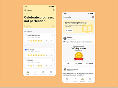 Habit Building App | Superdribbbs 🏀 Day #1 app design habit tracker ui