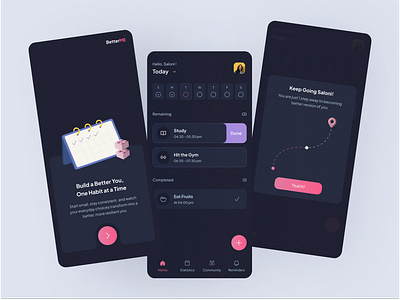 🗓️ Habit Building App - Superdribbbs Day #1 app design figma habitbuilding ui uiux design ux