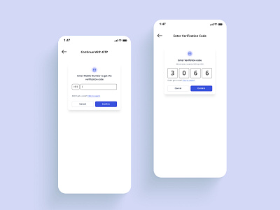 OTP verification mobileapp ui