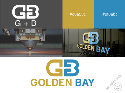 Logo design for Golden Bay adarshthambi brand identity branding engineering logo gb logo graphic design illustration laser logo logo logo design logo designer logomark minimal vector