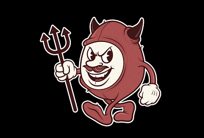 Deviled Egg character design character illustration ill illustration vector vintage character