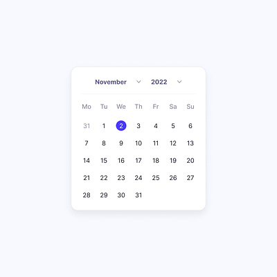 calendar ui website